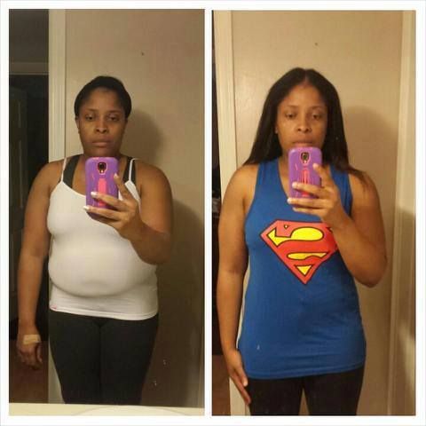 My client Natasha's before and after shot.