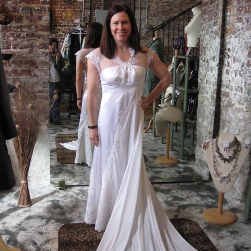 Custom wedding gown.  This was reconstructed from 