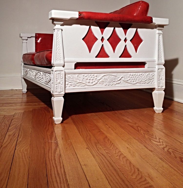 This classic loveseat has some amazing details! Th