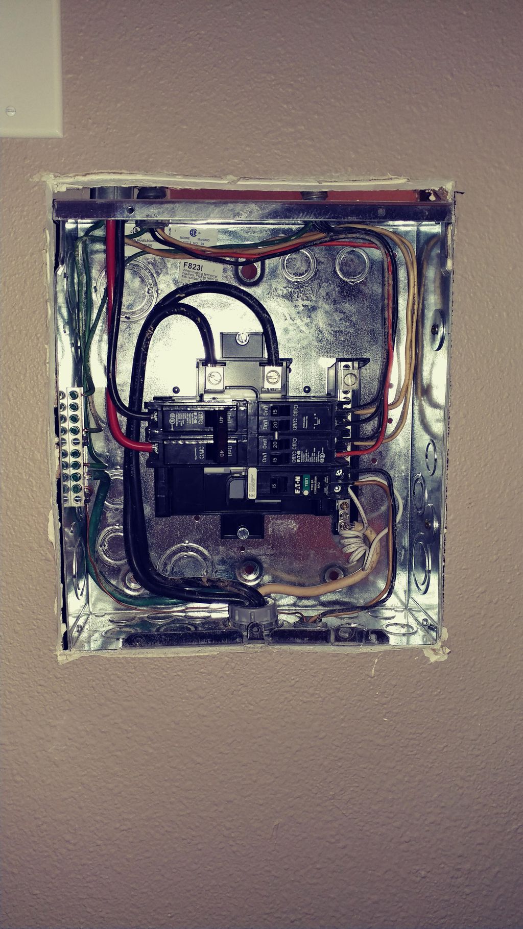 New upgraded load center ( 75 units were installed