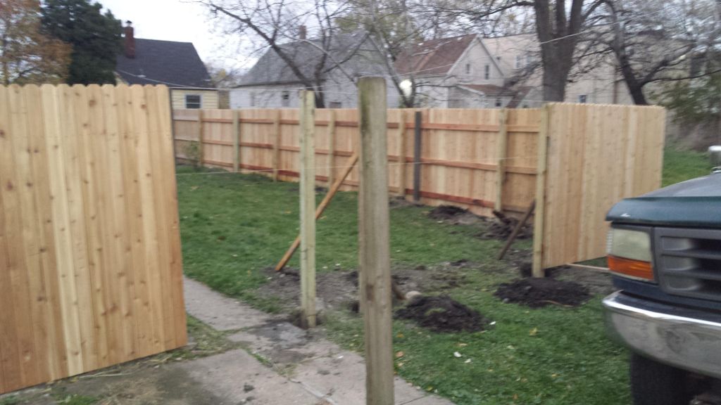 Ceder Fence install October 2016