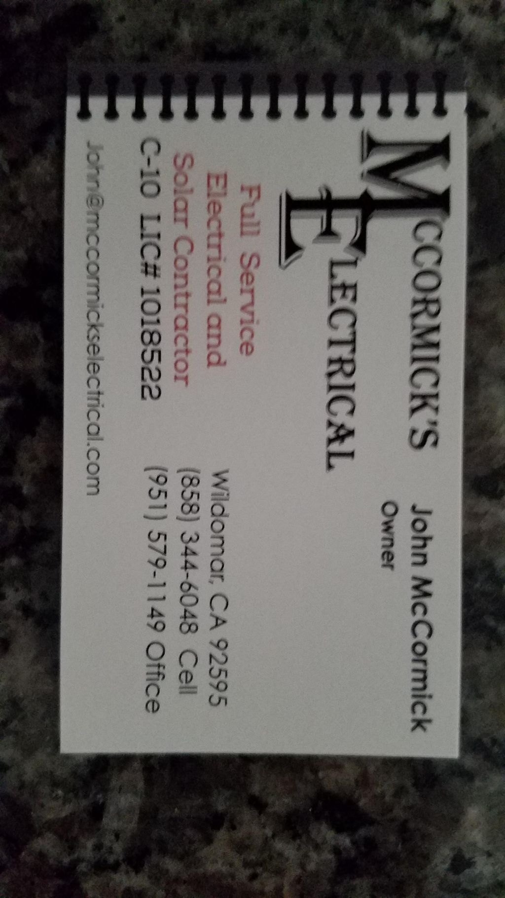 McCormick's Electrical