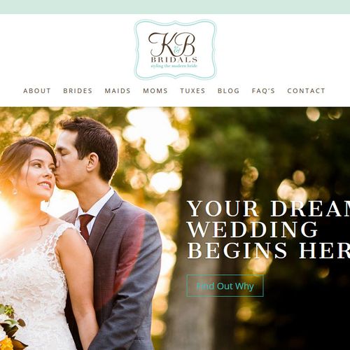 Service provided to K&B Bridals include website de
