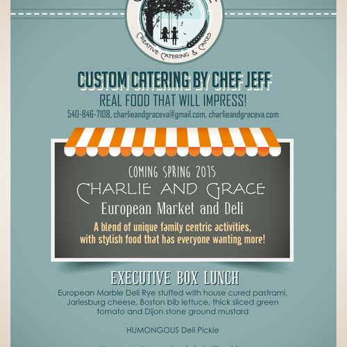 A flyer created for Charlie and Grace for one of t