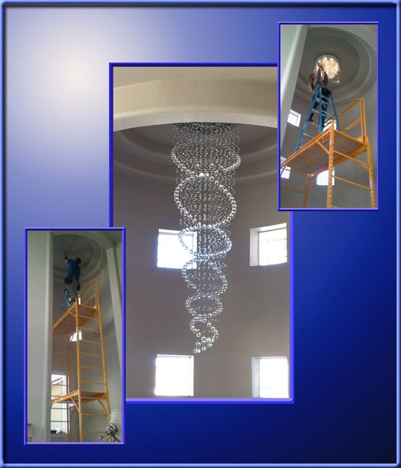 Hanging an AMAZING 8Ft Chandelier!