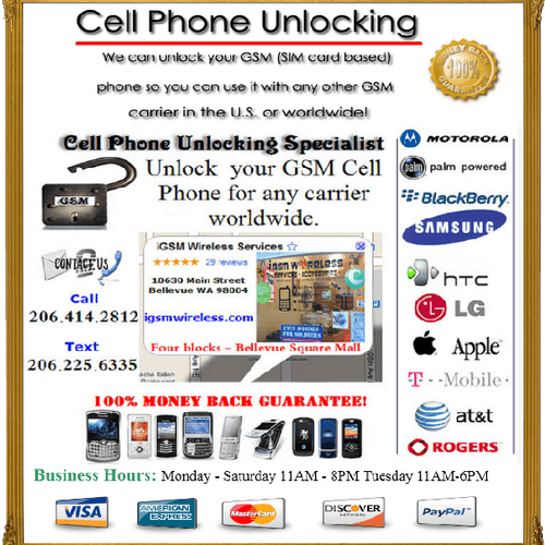 Cell Phone Unlocking Service:  Unlock any Gsm Netw