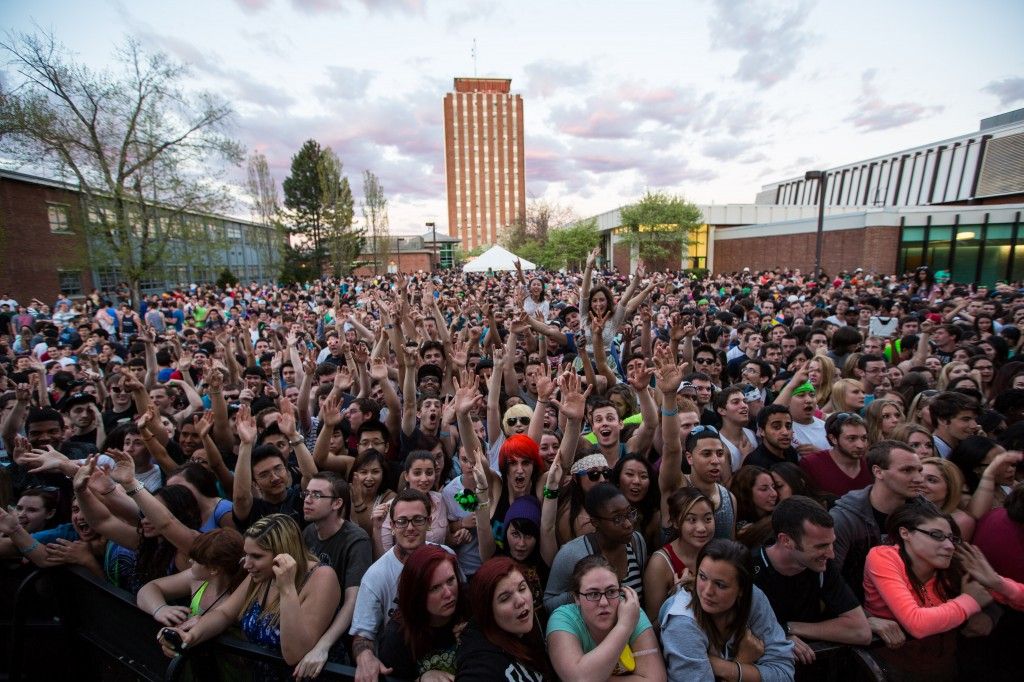 This is the crowd at Binghamton University's Sprin