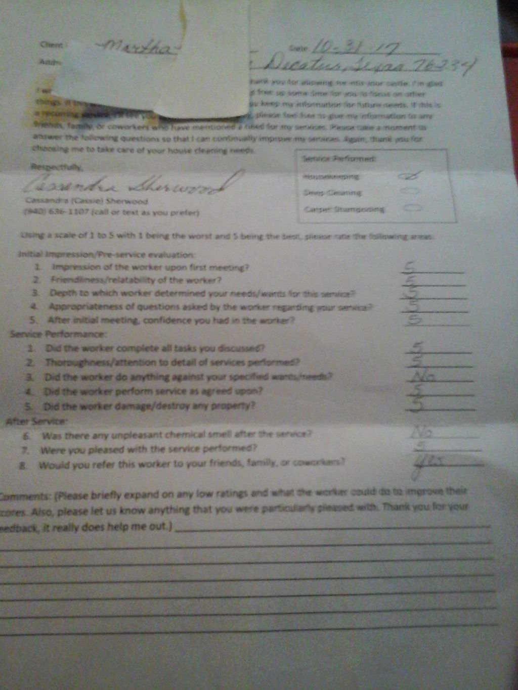 customer satisfaction survey 