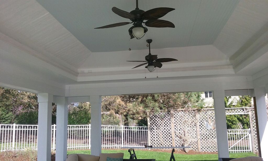 Sweet new gazebo lighting, etc.