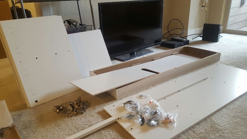 Before 4 door tv stand.