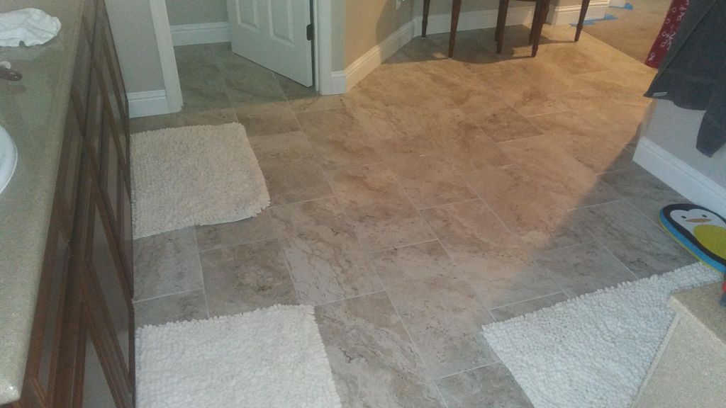 Master bathroom remodel-12"×24" tile 2/3 staggered