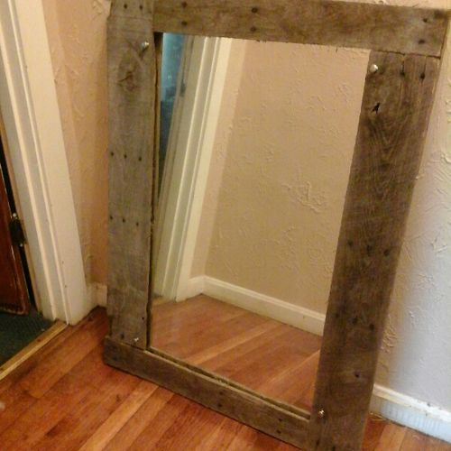 Custom mirror frame
