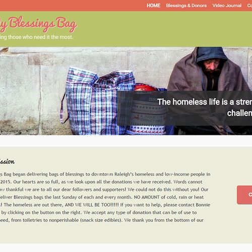 My Blessings Bag 
Website for donations to the hom