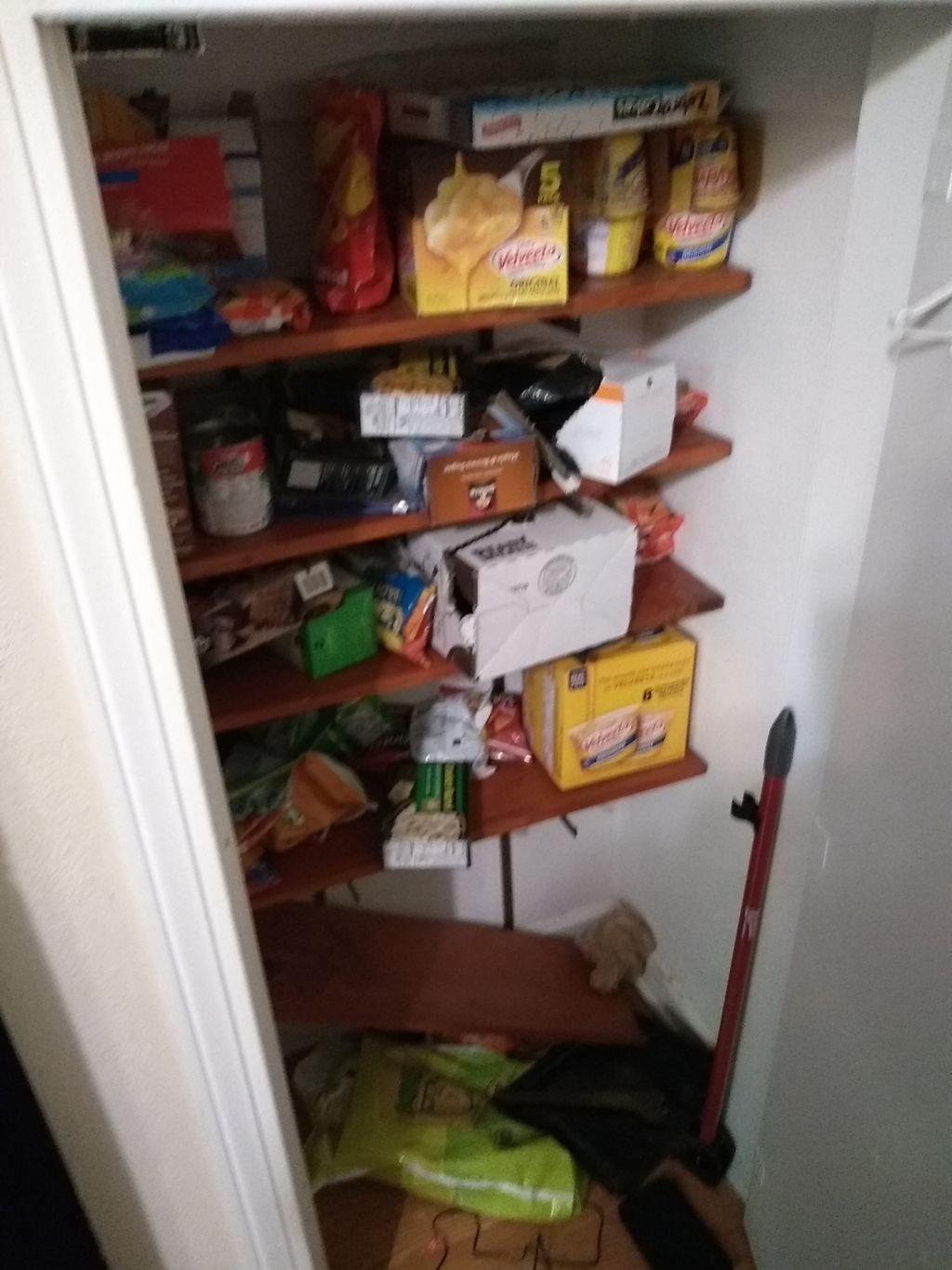 old shelves were not deep enough to be useful