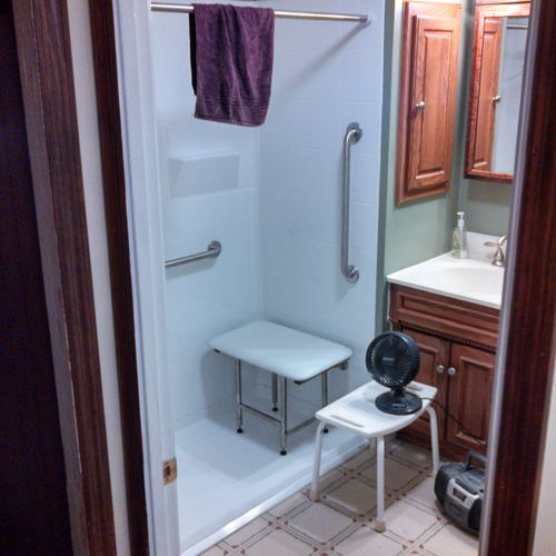 ADA Walk-In Shower Install - Herkimer, NY