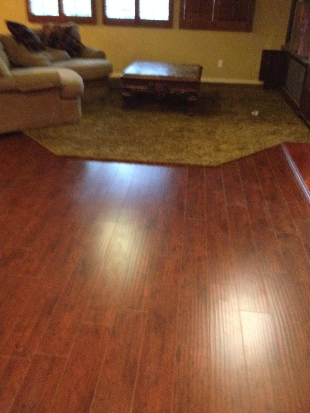 Wood floor and carpet job