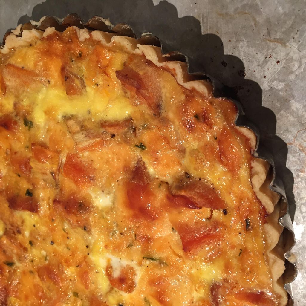 Roasted Sweet Potato, Squash and Cotswold Quiche