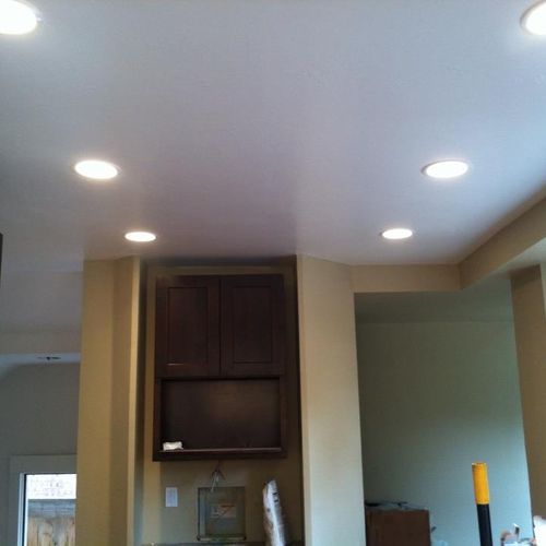 recessed can lighting with options on blubs and tr