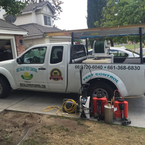 Bezvalley Pest Control truck and equipment