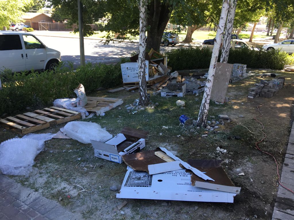 Construction debris removal in Almaden.