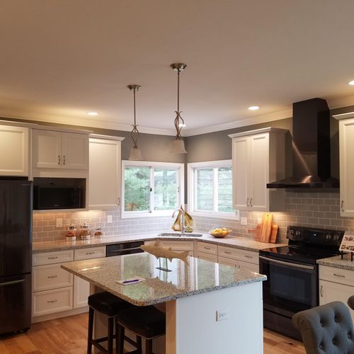 Kitchen can lights and under cabinet lights