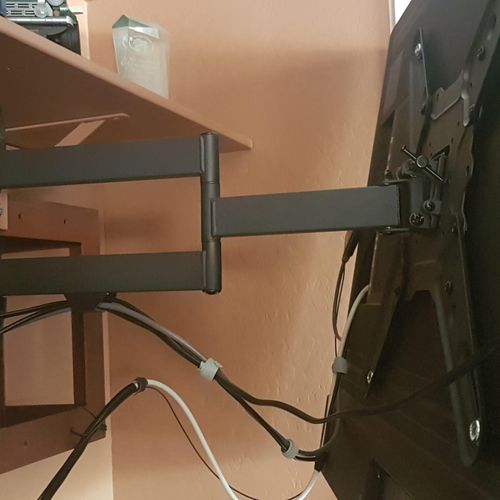 TV wall mount & cable management