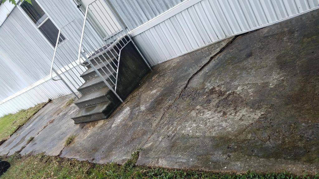 before on concrete work