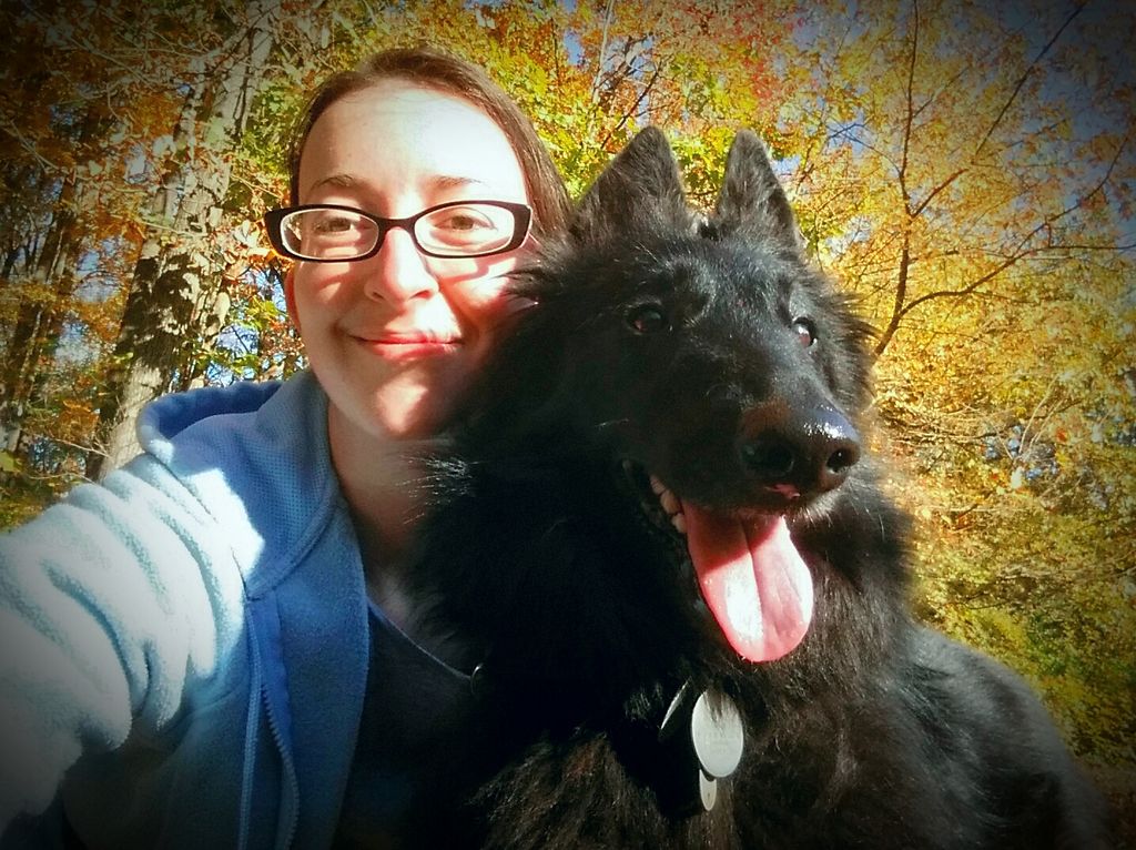 Trainer Cecilia (left) and Penny (right)