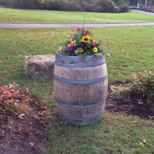 I offer rustic rental services. This barrel is an 