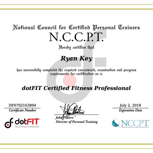 Certified Fitness Professional