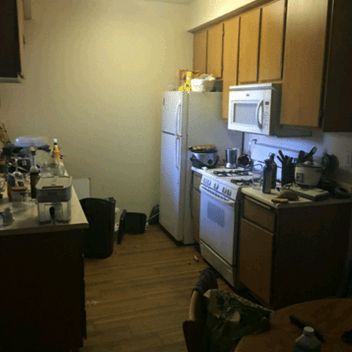 kitchen: before (deep clean)