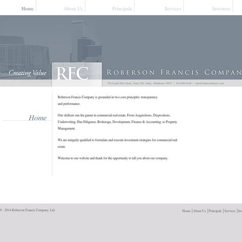 Django-CMS based site for Roberson Francis realty 