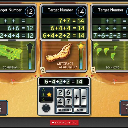 Scholastics - Dino Find! - i-Pad game design