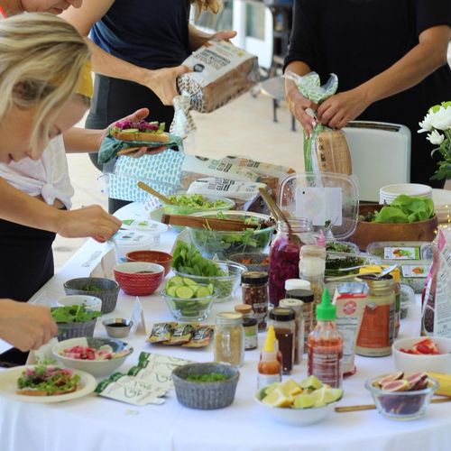 Build your own toast bar (& yoga) event that I co-