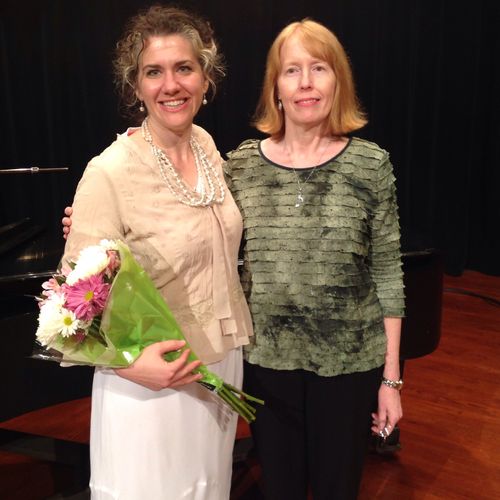 with soprano Amelia Loken after she performed one 