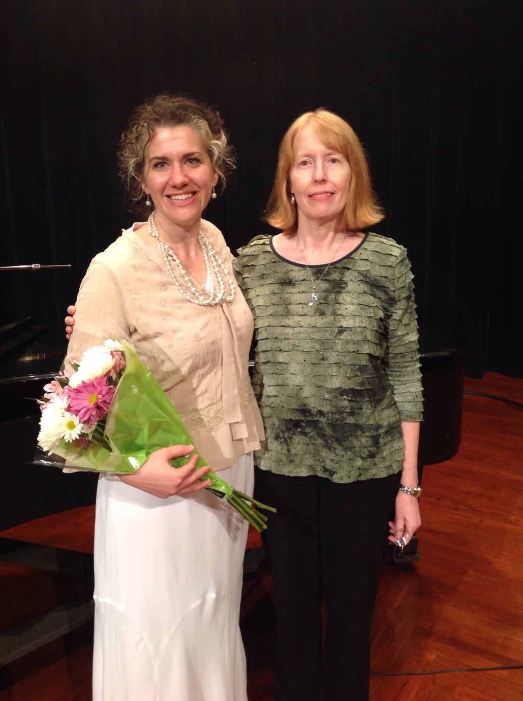 with soprano Amelia Loken after she performed one 