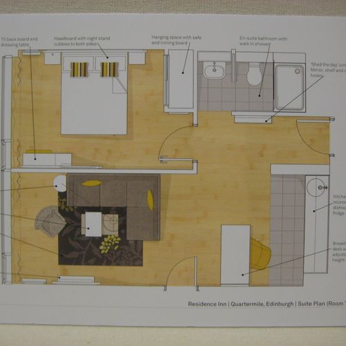 Guestroom floor plan development example