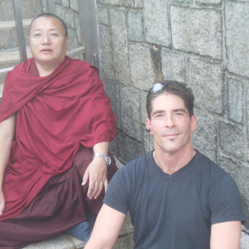 Meditating with the tibetan monks on Lantau island