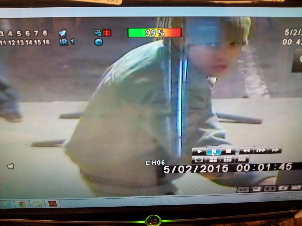 This is an attemped burglar throwing a rock, which