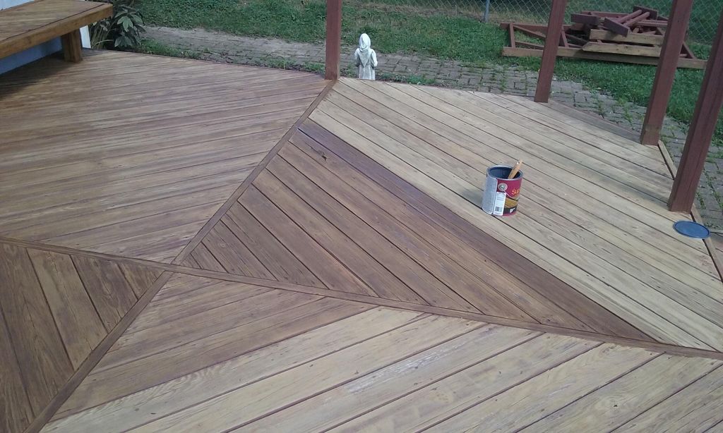 Deck staining
