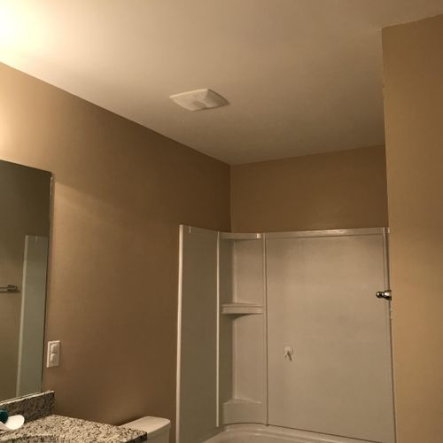 Professional paint job, including ceiling