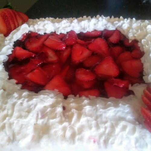 strawberry shortcake made for a birthday party