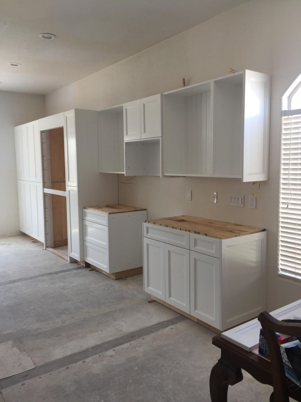 Installing new custom built kitchen