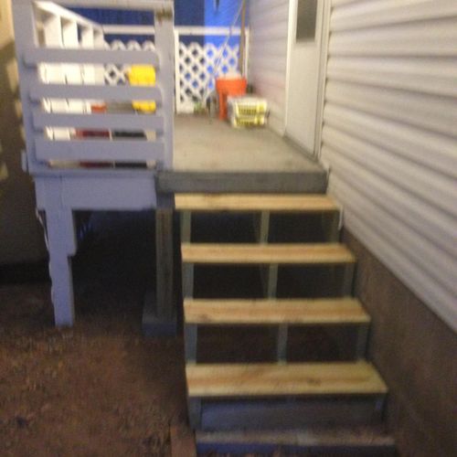 After secured Deck and replaced stairs