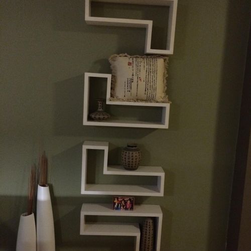 Mount shelves on walls