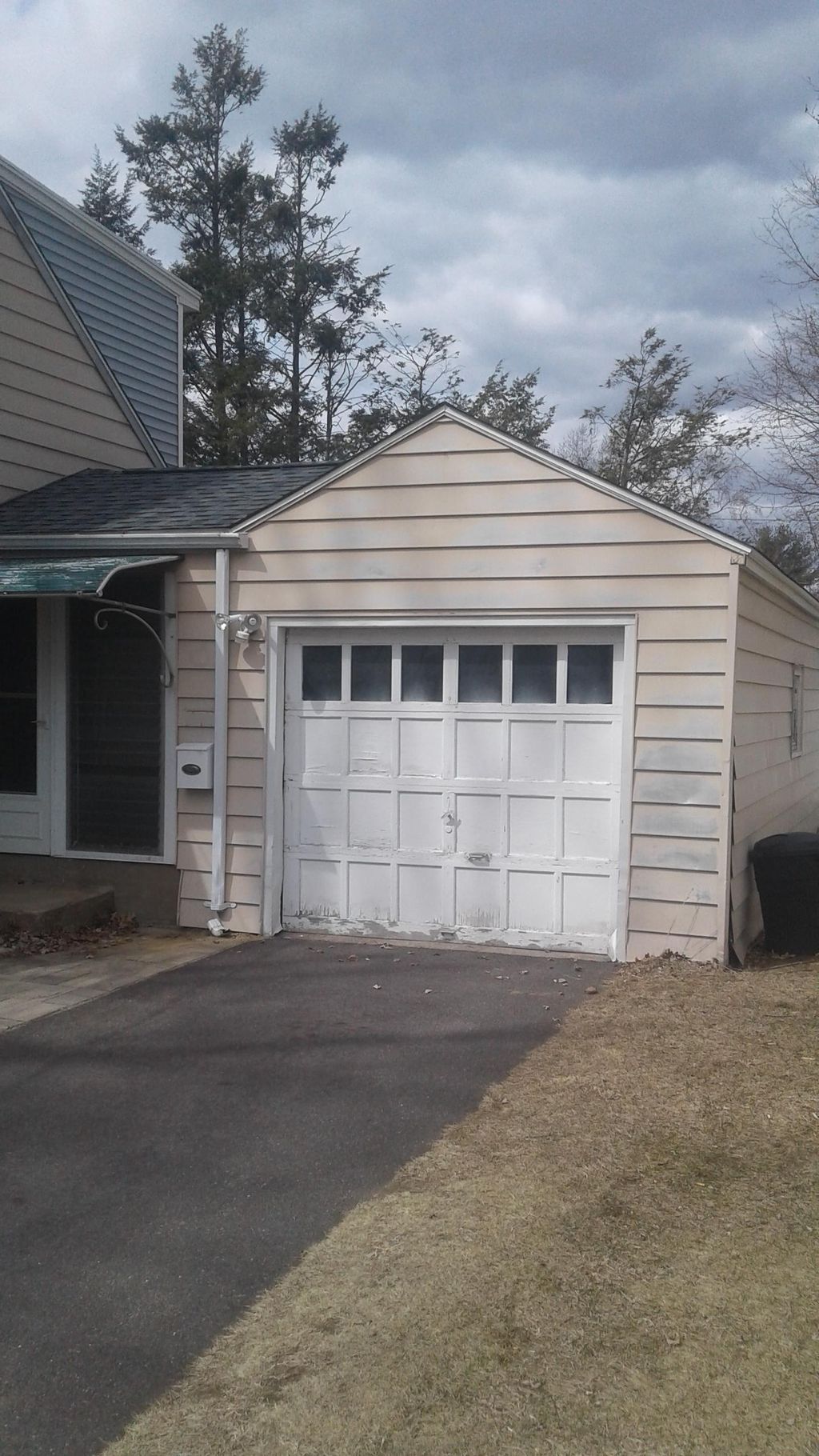 Before:  Old, ugly, dry rotted wooden door.
