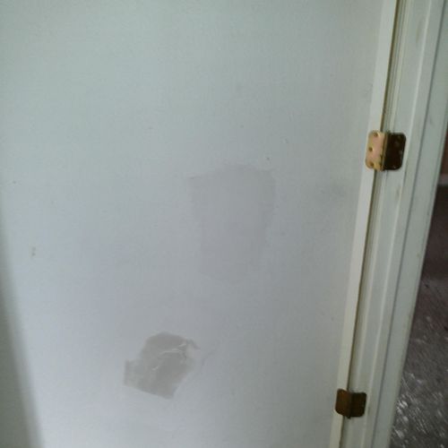 patched holes in drywall