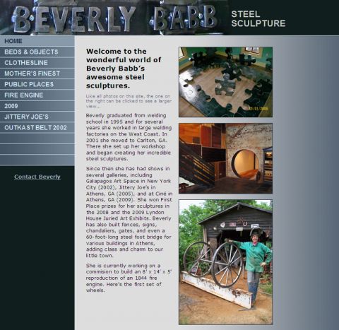 BabbSteel.com
A photo gallery for artist Beverly B