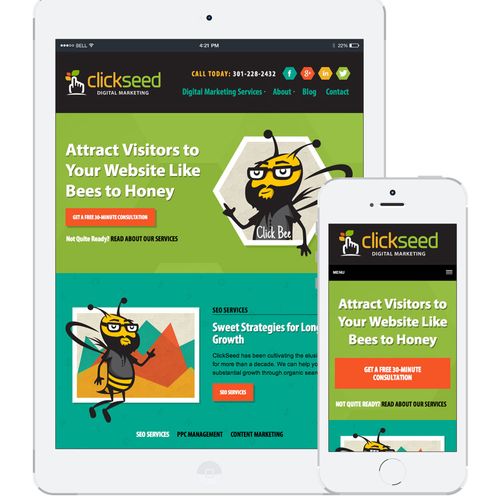 Mobile Responsive Website for Clickseed