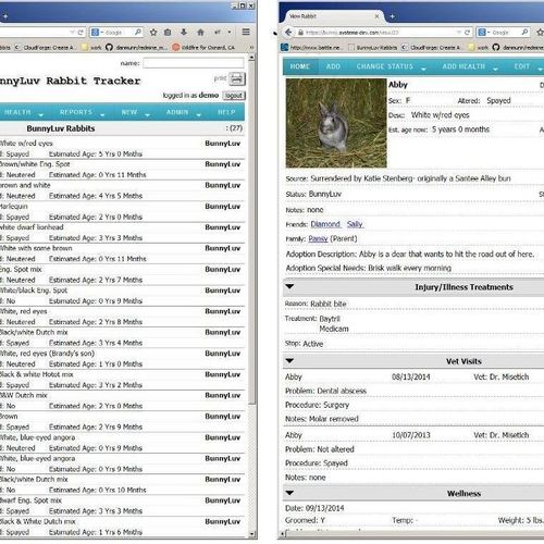 Animal Tracker Web application developed for anima